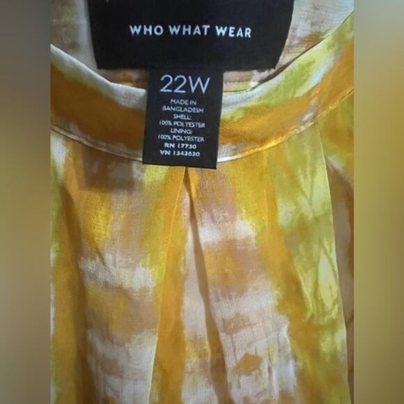 Who What Wear Yellow Pleated Midi Skirt - 22W - Picture 6 of 7